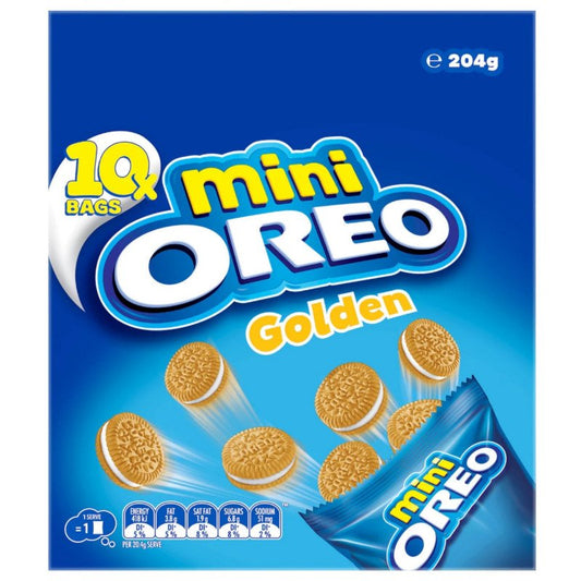 [Expiry Date: 30/03/2027] Oreo Mini Cookies Golden Bags 10 Pack 204g