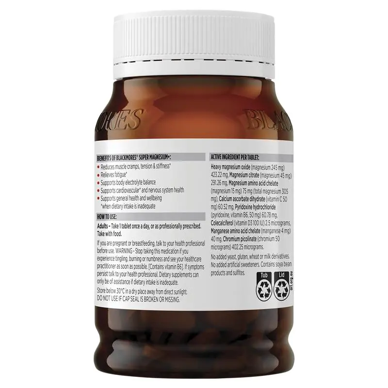 [Expiry Date: 12/12/2027] Blackmores Super Magnesium Plus 200 Tablets