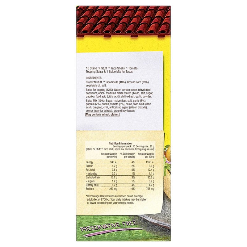 [Expiry Date: 02/03/2027] Old El Paso Stand 'N Stuff Taco Kit Mexican Style 295g
