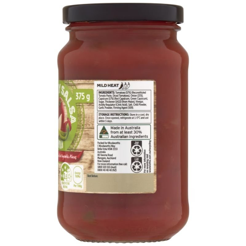 Woolworths Chunky Salsa Mild 375g