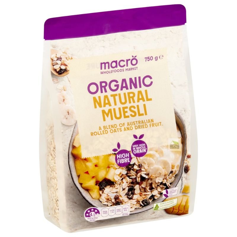 [Expiry Date: 19/09/2026] Woolworths Macro Organic Natural Muesli 750g