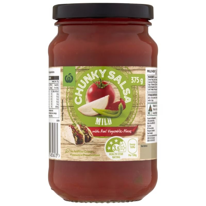 Woolworths Chunky Salsa Mild 375g