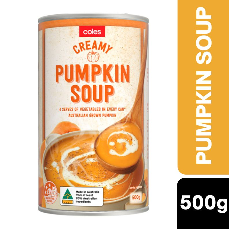 [Expiry Date: 20/06/2028] Coles Creamy Pumpkin Soup 500g