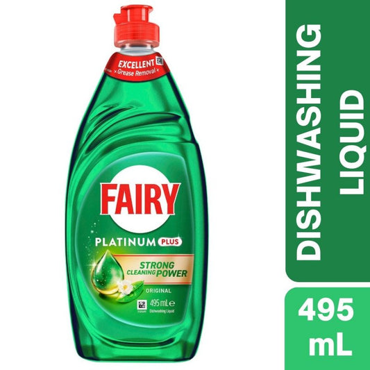 Fairy Platinum Plus Dishwashing Liquid Original 495mL