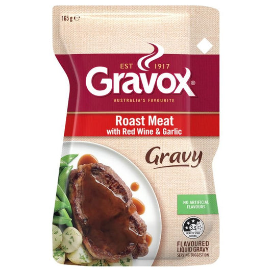 [Expiry Date: 19/05/2027] Gravox Roast Meat with Red Wine & Garlic Liquid Gravy Pouch 165g