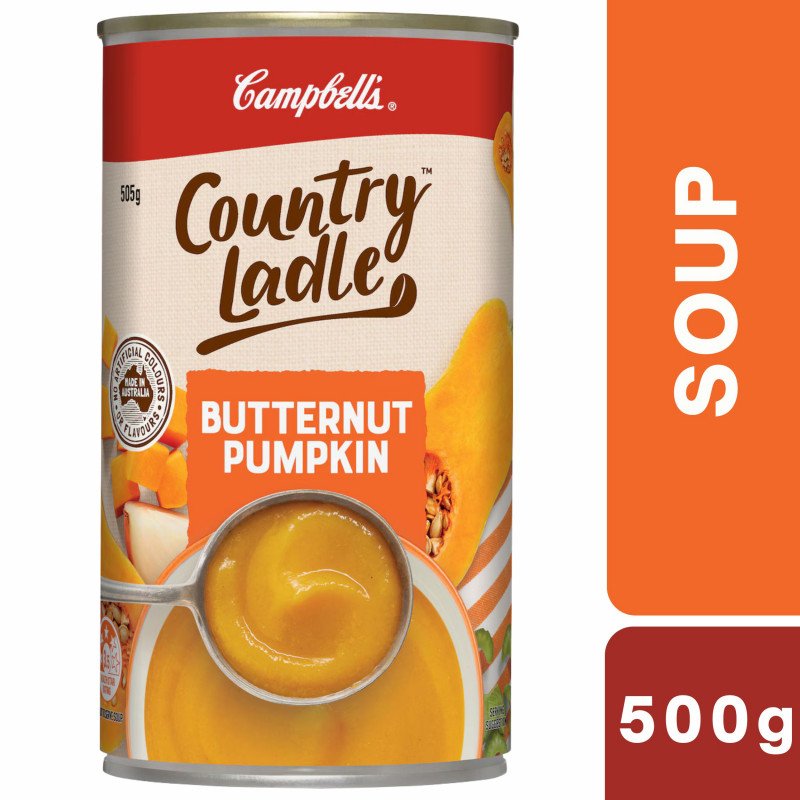 [Expiry Date: 12/02/2028] Campbell's Country Ladle Soup Can Butternut Pumpkin 505g