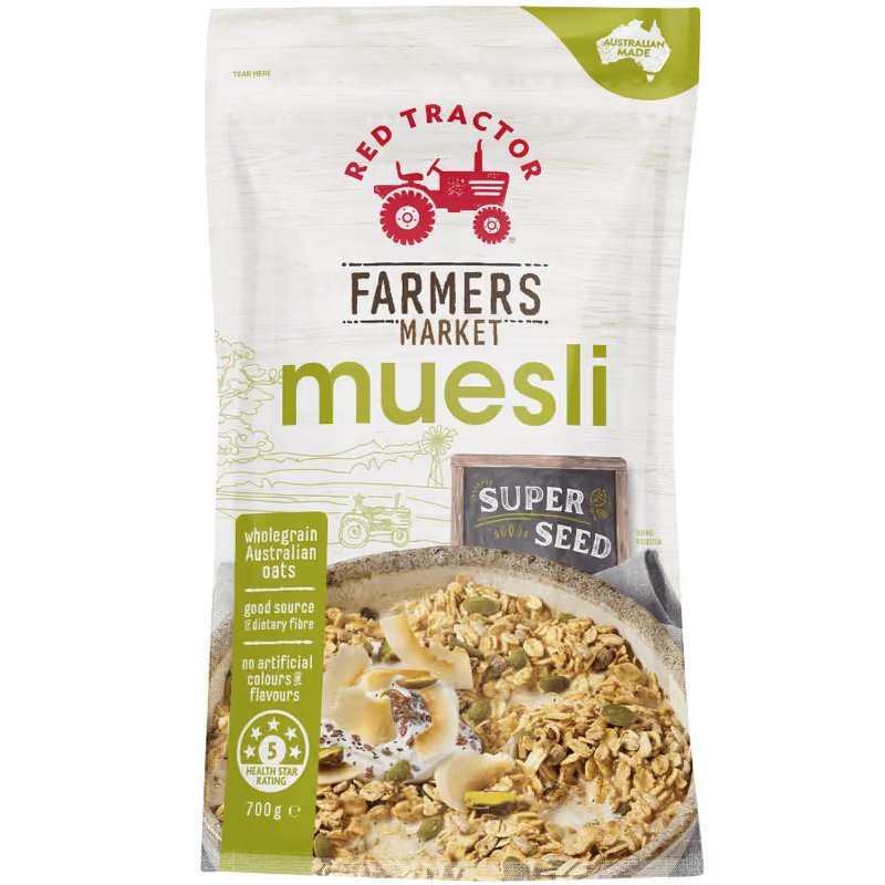 [Expiry Date: 21/08/2027] Red Tractor Farmers Market Super Seed Muesli 700g