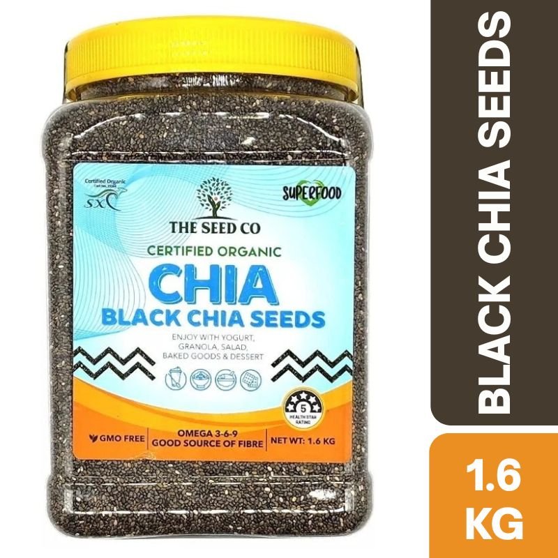 The Seed Organic Co Black Chia Seeds 1.6 KG
