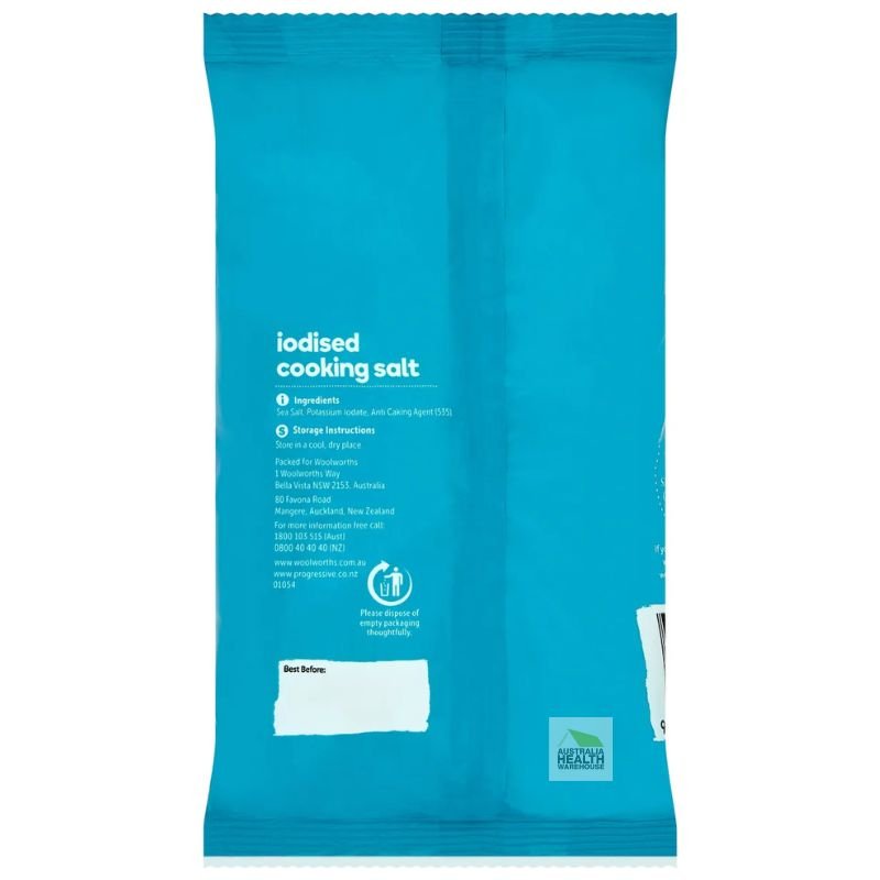 [Expiry: 08/2027] Woolworths Essentials Iodised Cooking Salt 1kg