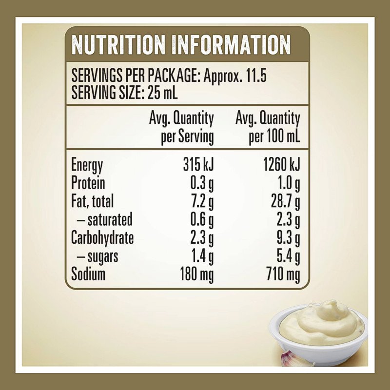 [Expiry: 30/03/2027] Heinz Seriously Good Mayonnaise Lite Garlic Aioli 295mL