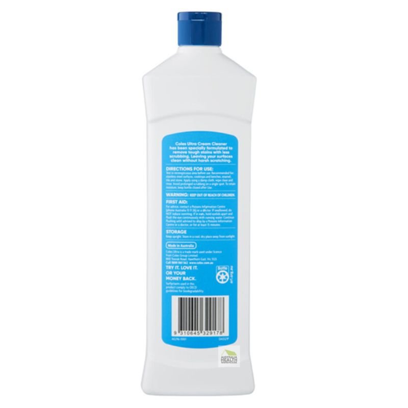 Coles Ultra Cream Cleanser Lemon Fresh 500mL