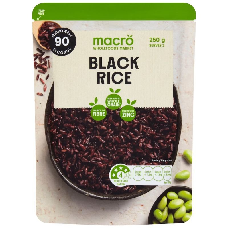 [Expiry: 06/11/2026] Woolworths Macro Black Rice Pouch 250g