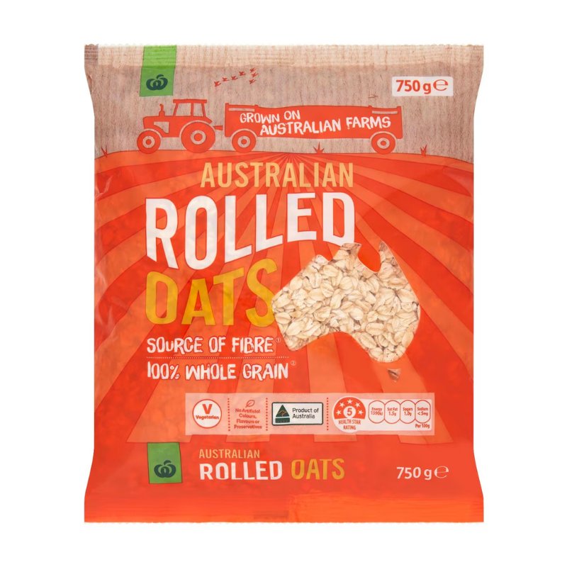 [Expiry Date: 09/02/2027] Woolworths Australian Rolled Oats 750g