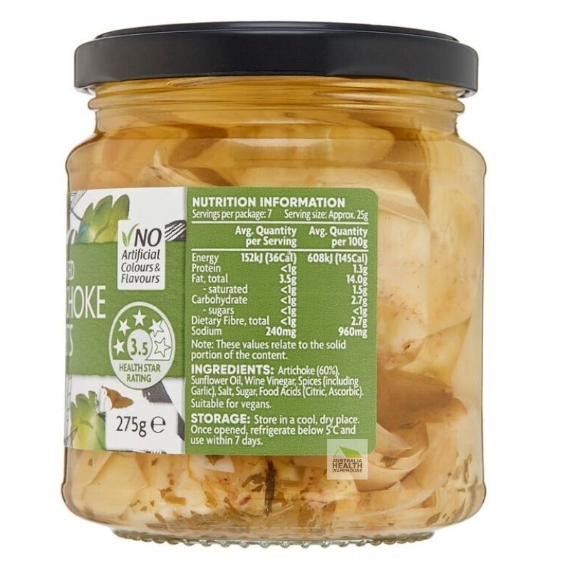 [Expiry: 16/08/2028] Coles Marinated Artichoke Hearts 275g