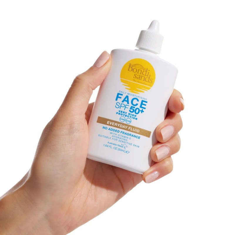 [Expiry: 11/2027] Bondi Sands Daily Moisturising Face SPF 50+ Fragrance Free Sunscreen Fluid 50mL