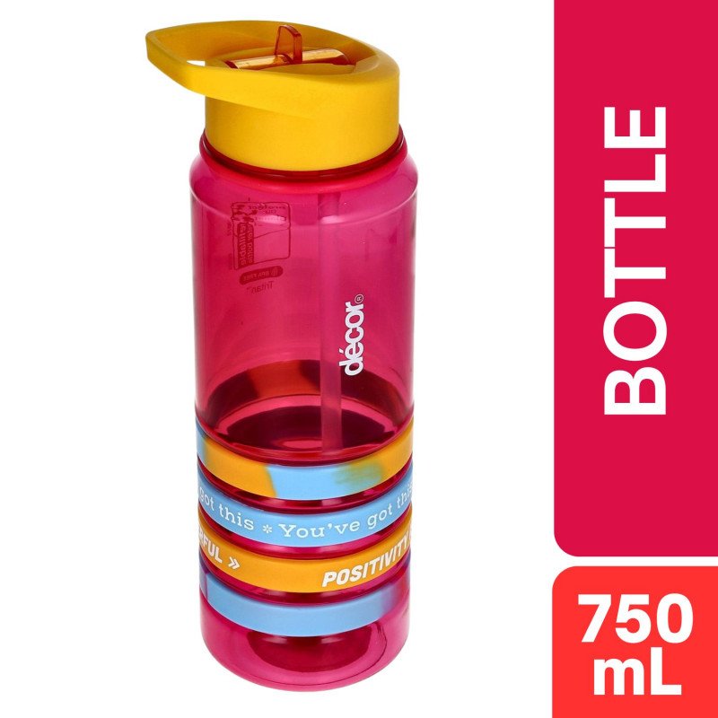DECOR Decor Quad Bands Tritan Bottle 750mL (Pink)