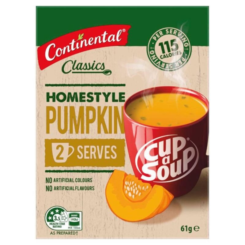 [Expiry Date: 10/09/2027] Continental Cup A Soup Homestyle Pumpkin Soup Serves 2
