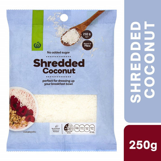 [Expiry Date: 23/11/2026] Woolworths Shredded Coconut 250g