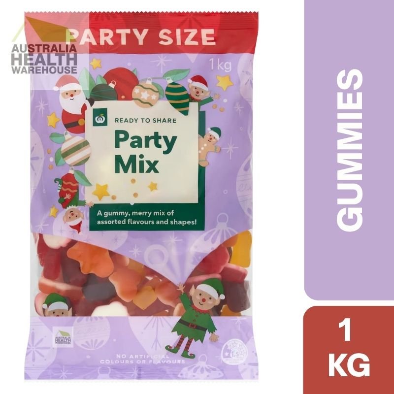 [Expiry: 04/12/2026] Woolworths Christmas Party Gummy Mix 1kg