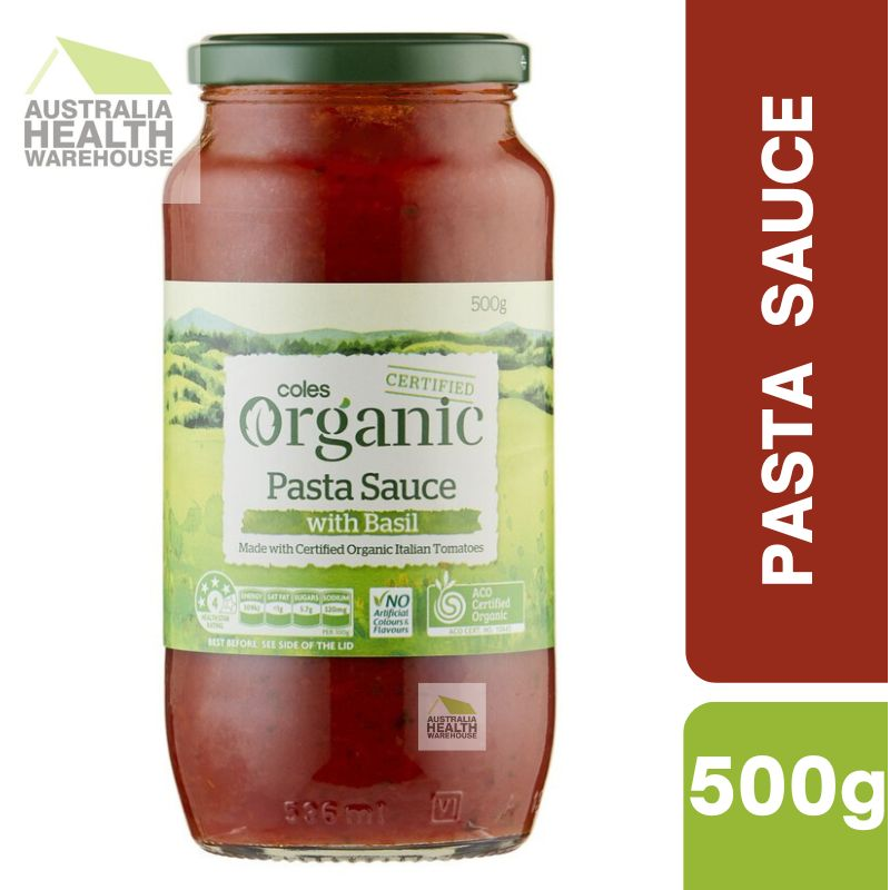 Coles Organic Pasta Sauce with Basil 500g