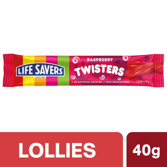 [CLEARANCE Expiry Date: 31/07/2026] Life Savers Raspberry Twisters 40g