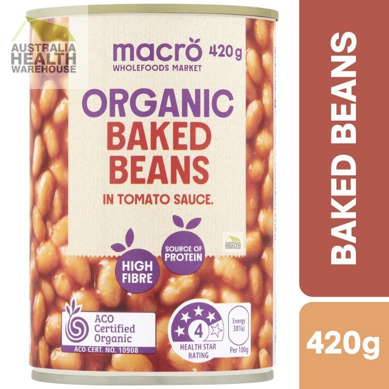 Woolworths Macro Organic Baked Beans 420g