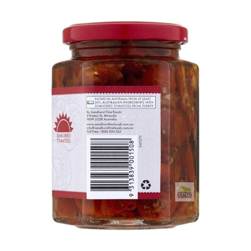 [Expiry: 30/04/2027] Sandhurst Semi-Dried Tomatoes 270g
