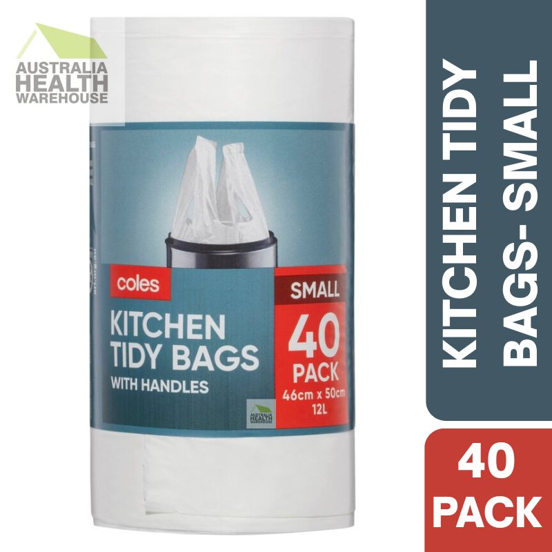 Coles Kitchen Tidy Bag with Handles Small 40 Pack