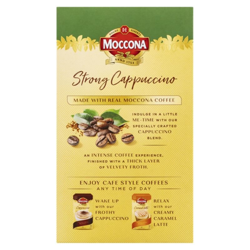 [Expiry:11/07/2027]  Moccona Cafe Classics Strong Cappuccino Coffee 10 Sachets