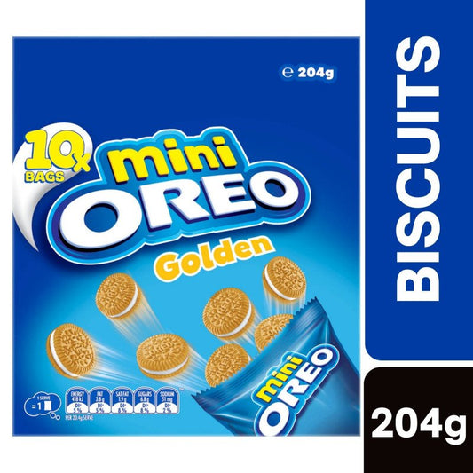 [Expiry Date: 30/03/2027] Oreo Mini Cookies Golden Bags 10 Pack 204g