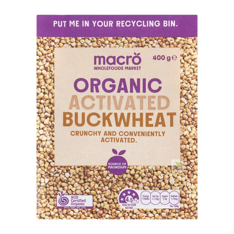 [Expiry: 25/05/2026] Woolworths Macro Organic Activated Buckwheat 400g