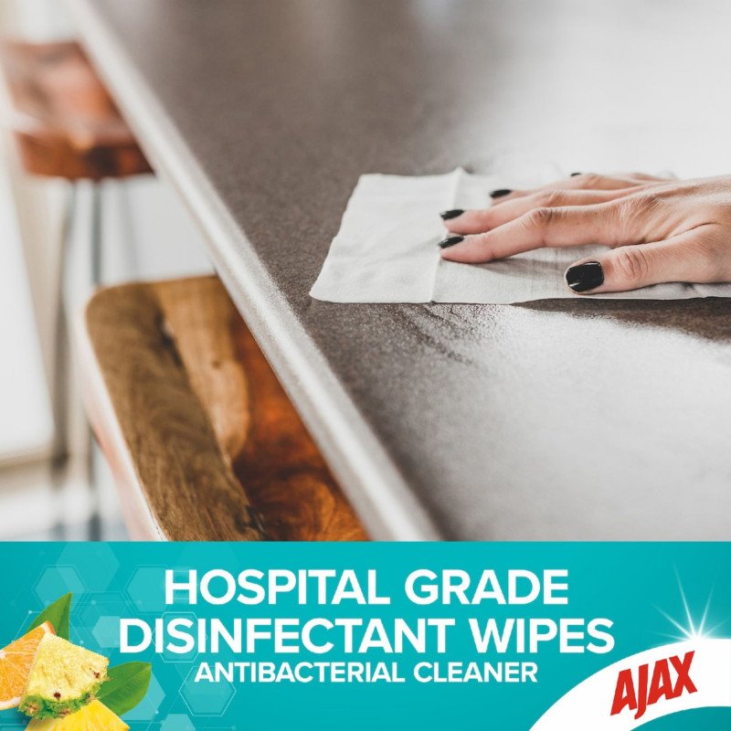 [Expiry Date: 23/11/2027] Ajax Disinfectant Hospital Grade Sparkling Citrus & Pineapple 110 Wipes