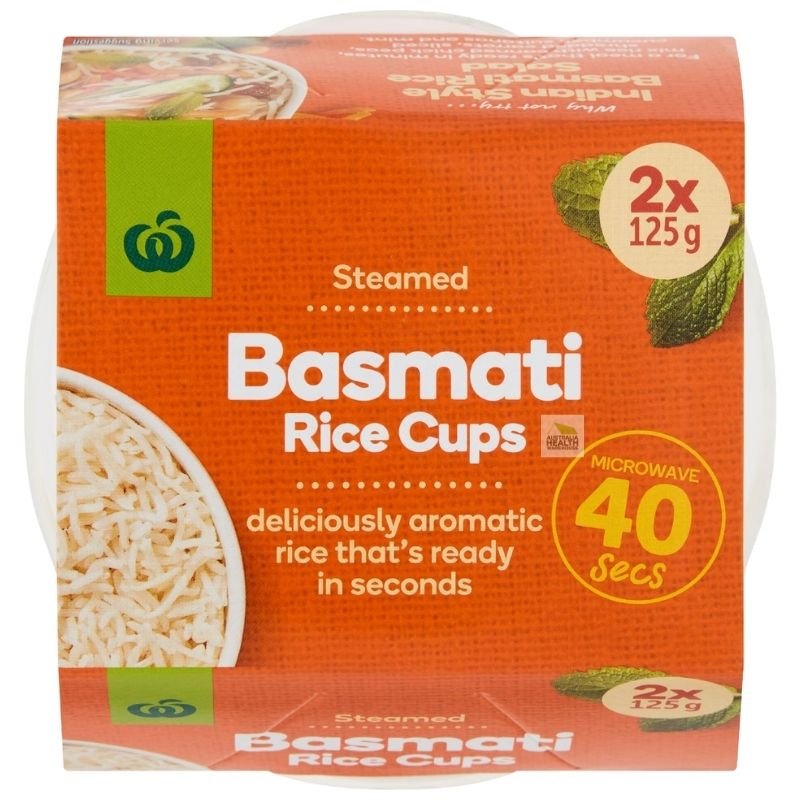 [Expiry Date: 20/01/2027] Woolworths Basmati Rice Microwave Cup 125g x 2 Pack|Oz Mart