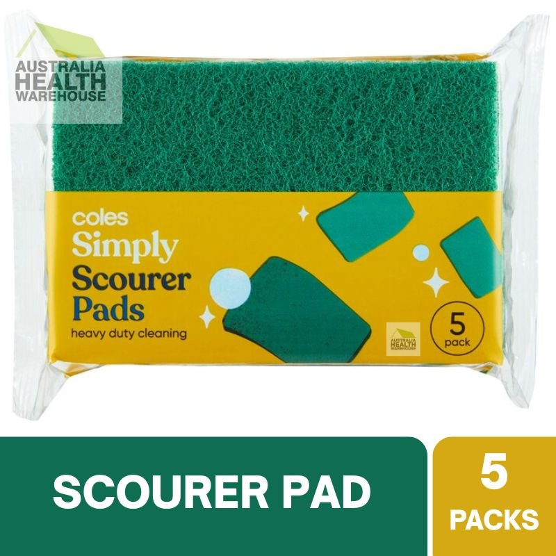 Coles Nylon Scourers Pads 5 Pack