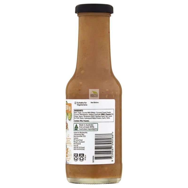 [CLEARANCE Expiry Date: 25/08/2026] Woolworths Satay Marinade 330g