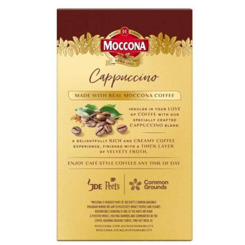 [Expiry:10/07/2027]  Moccona Cafe Classics Cappuccino Coffee 10 Sachets