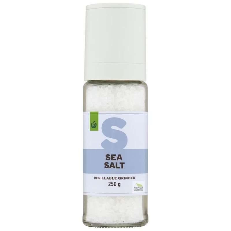 [Expiry: 07/2028]Woolworths Sea Salt Refillable Grinder 250g