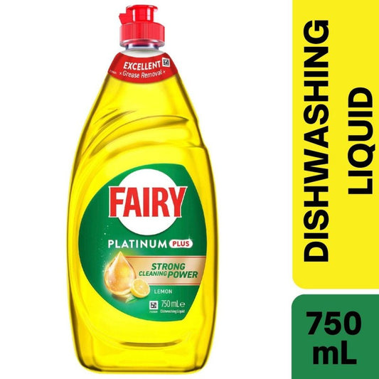 Fairy Platinum Plus Dishwashing Liquid Lemon 750mL
