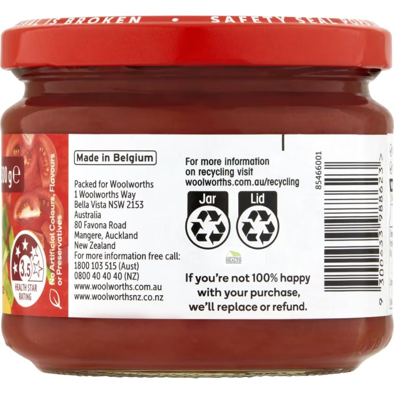 [Expiry Date: 31/03/2027] Woolworths Medium Salsa 300g