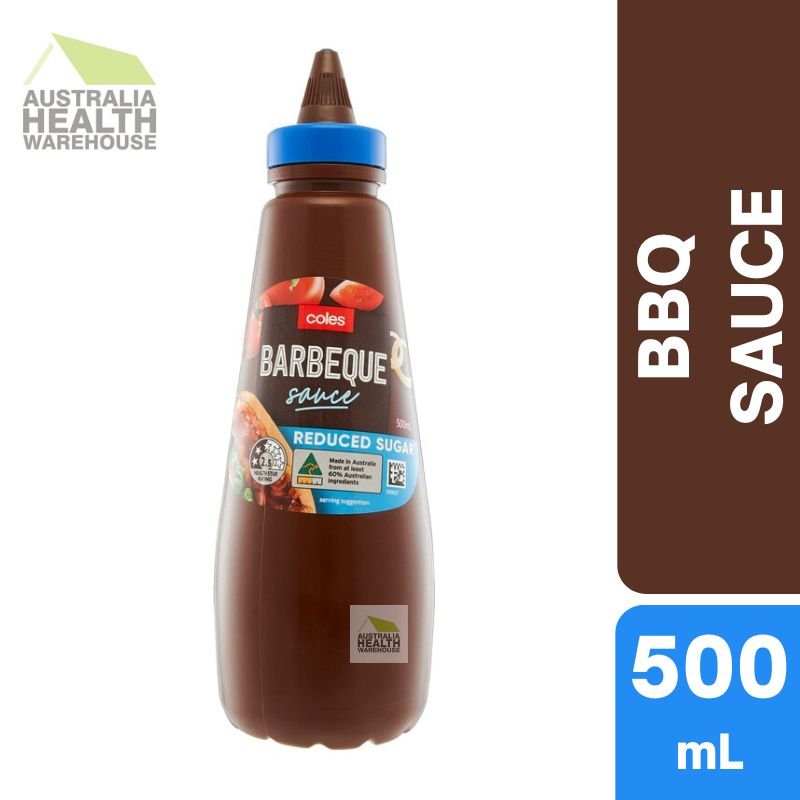 [Expiry:21/08/2026] Coles 30% Sugar Reduced BBQ Sauce 500mL
