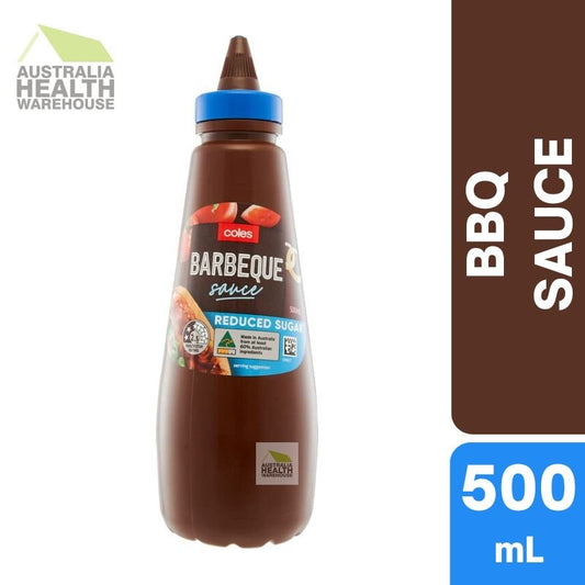 [Expiry:21/08/2026] Coles 30% Sugar Reduced BBQ Sauce 500mL