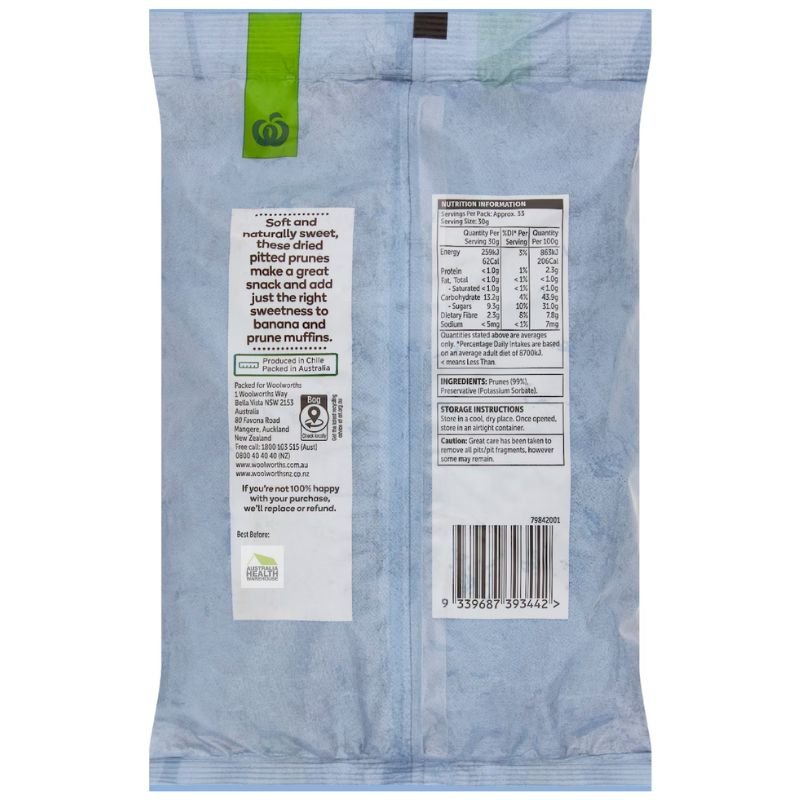 [Expiry Date: 18/09/2026] Woolworths Pitted Prunes 1kg