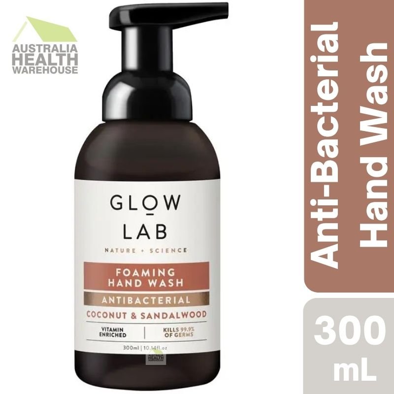 [Expiry:08/2027] Glow Lab Antibacterial Foaming Coconut & Sandalwood Hand Wash 300mL
