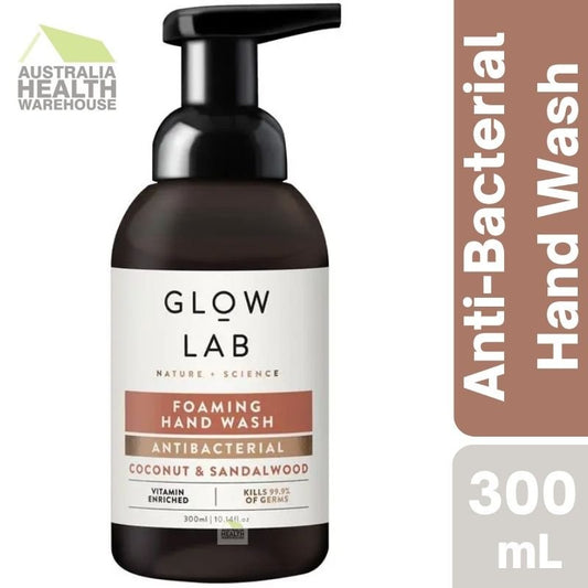 [Expiry:08/2027] Glow Lab Antibacterial Foaming Coconut & Sandalwood Hand Wash 300mL