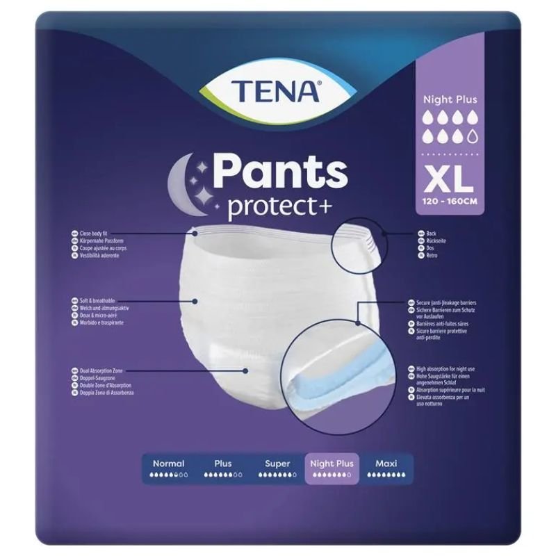 Tena Pants Night Plus Size XL 10 Pack