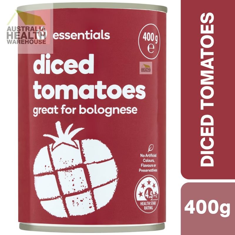 [Expiry: 08/2027] Woolworths Essentials Diced Tomatoes 400g