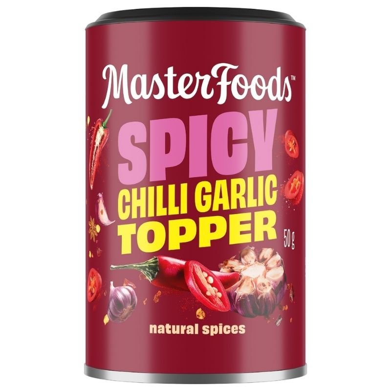 [Expiry Date: 19/09/2027] Masterfoods Spicy Chilli Garlic Topper Seasoning Can 50g