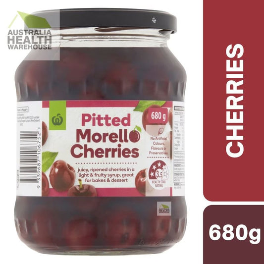 Woolworths Pitted Morello Cherries 680g