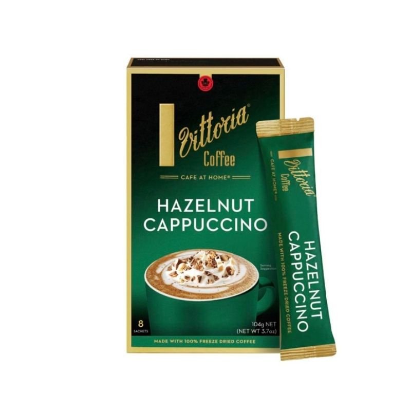 [Expiry: 04/11/2027] Vittoria Hazelnut Cappuccino Coffee Sachets 8 Pack