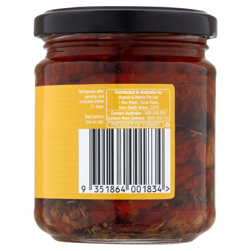 [Expiry Date: 15/05/2028] Bryne Co Sundried Tomato Halves 200g